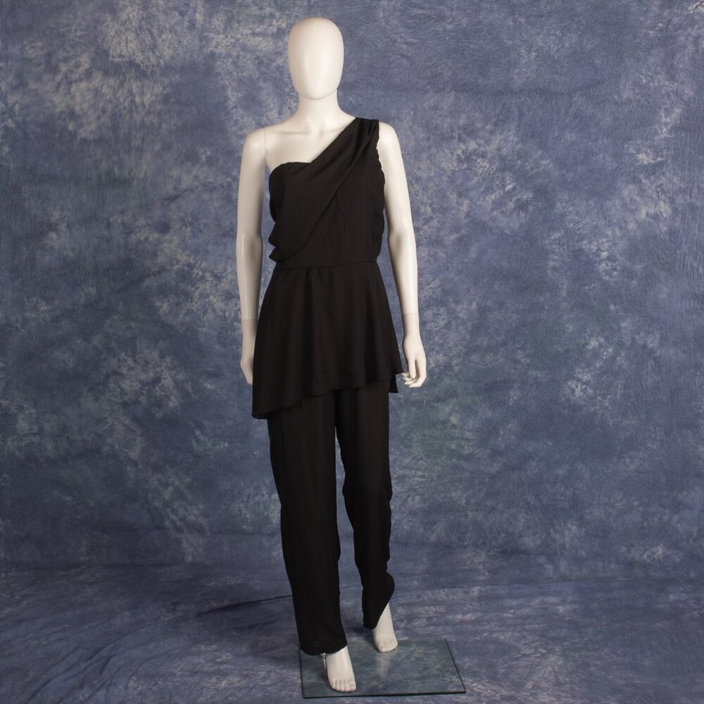 Women's Black One Shoulder Jumpsuit